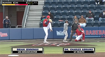 Dr. Charles Abrams Spotlights ALS with UIC Flames Baseball