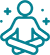 Person meditating icon